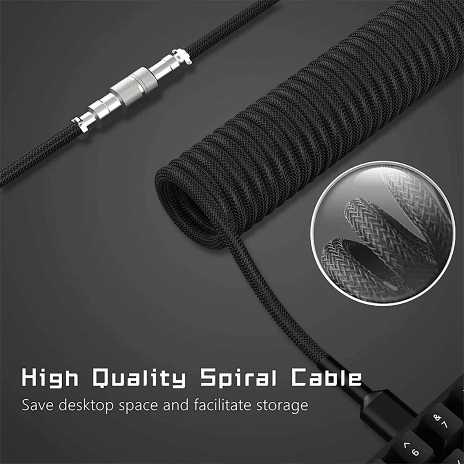 New Type C Coiled Cable USB Av - Gaming Keyboard Types recension och pris