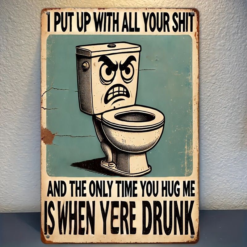 Humorous Bathroom Decor Sign,  - Brass Weight Plate recension och pris
