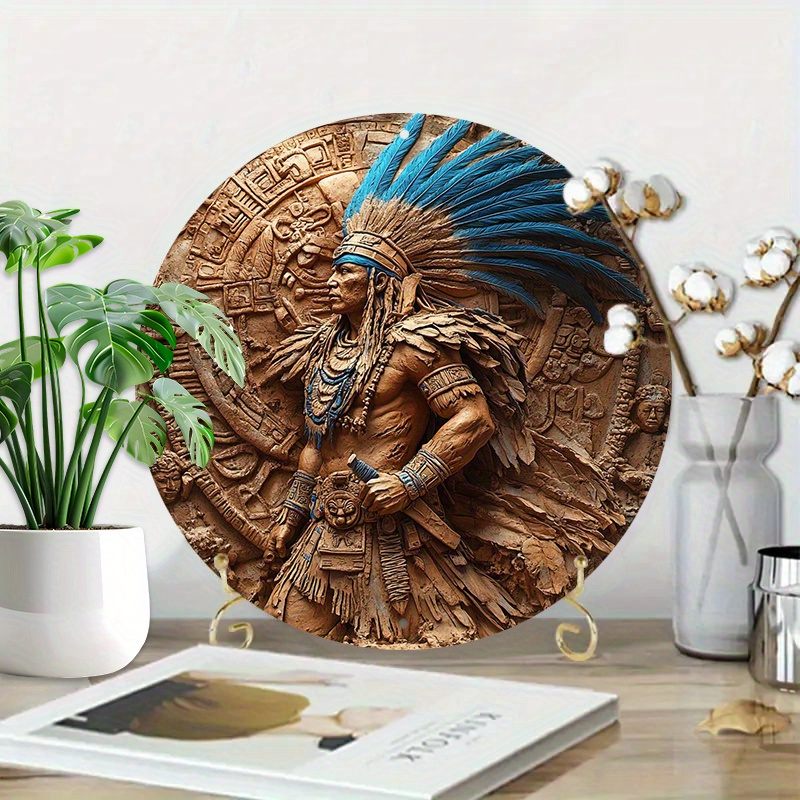 1pc Aztec Warrior 8-Inch Round - Brass Weight Plate recension och pris