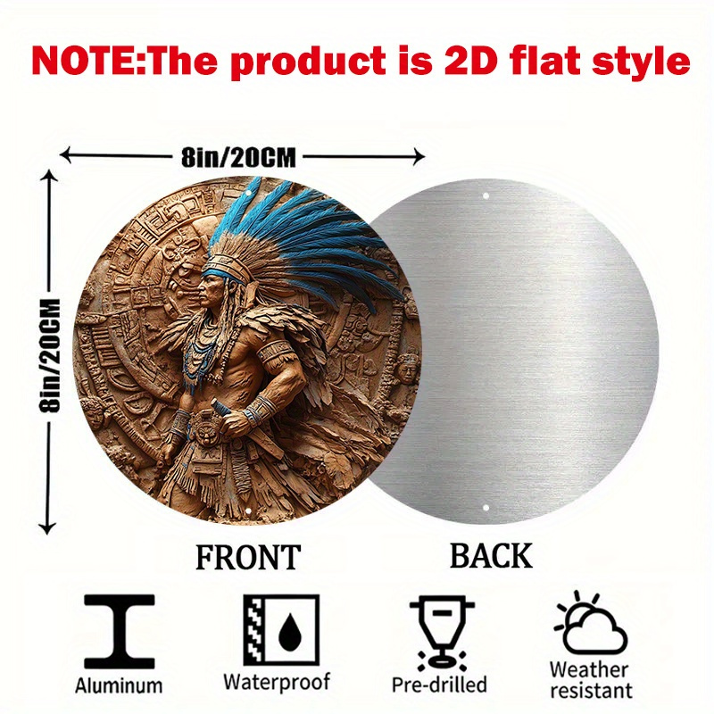 1pc Aztec Warrior 8-Inch Round - Brass Weight Plate recension och pris