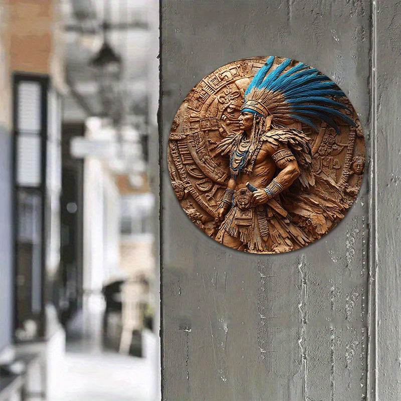 1pc Aztec Warrior 8-Inch Round - Brass Weight Plate recension och pris