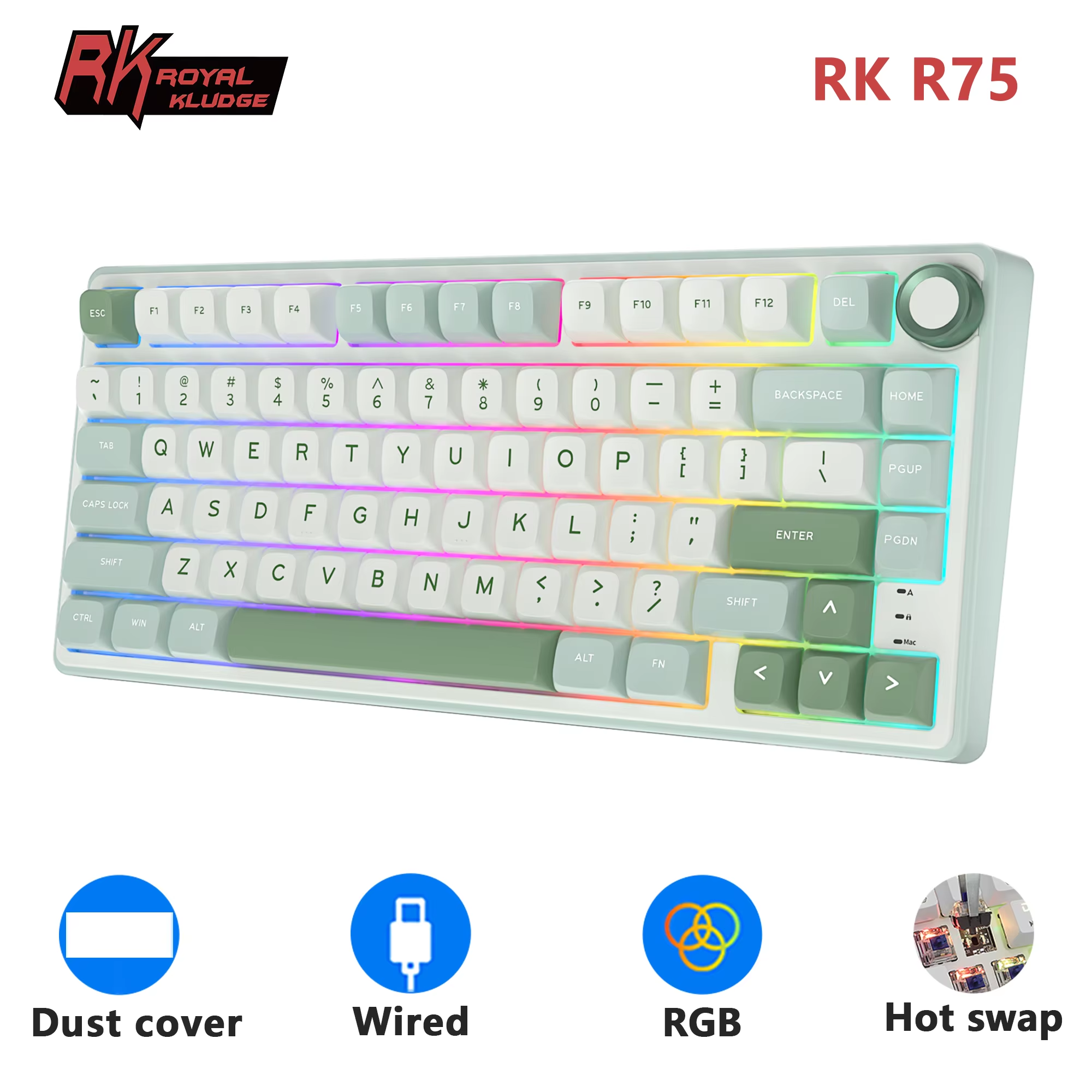 RK Royal Kludge R75 Gasket Wir - Gaming Keyboard Brand recension och pris