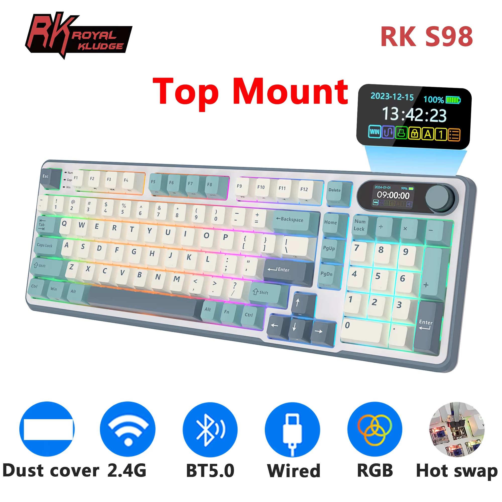 RK ROYAL KLUDGE S98 Mechanical - Gaming Keyboard Brand recension och pris