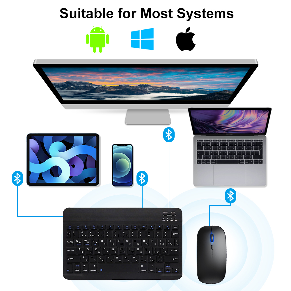 Bluetooth Keyboard and Mouse F - Gaming Keyboard Ergonomic recension och pris