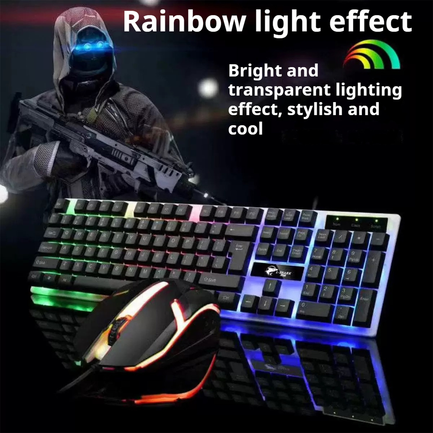 Stylish Backlight Wired Keyboa - Gaming Keyboard Ergonomic recension och pris