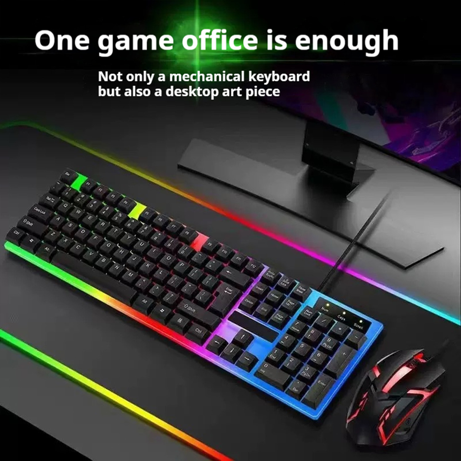 Stylish Backlight Wired Keyboa - Gaming Keyboard Ergonomic recension och pris