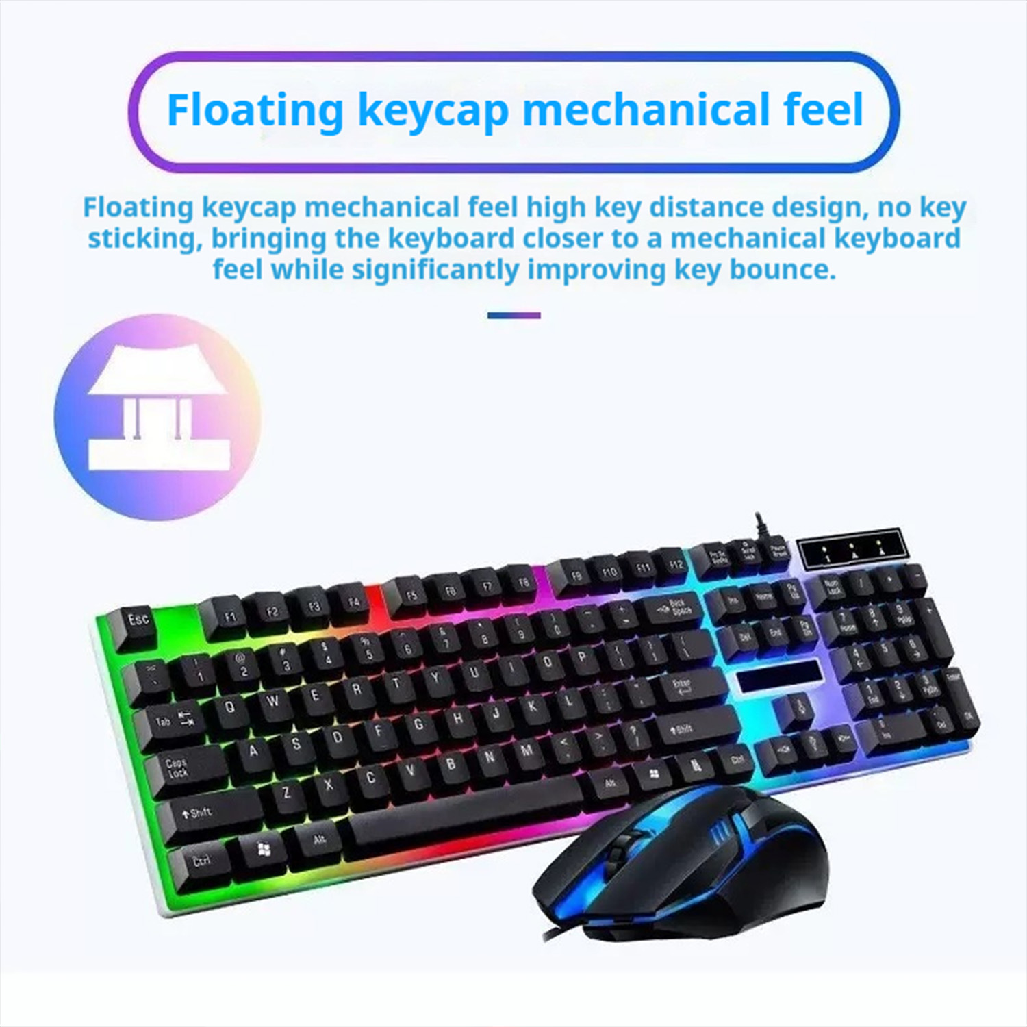 Stylish Backlight Wired Keyboa - Gaming Keyboard Ergonomic recension och pris