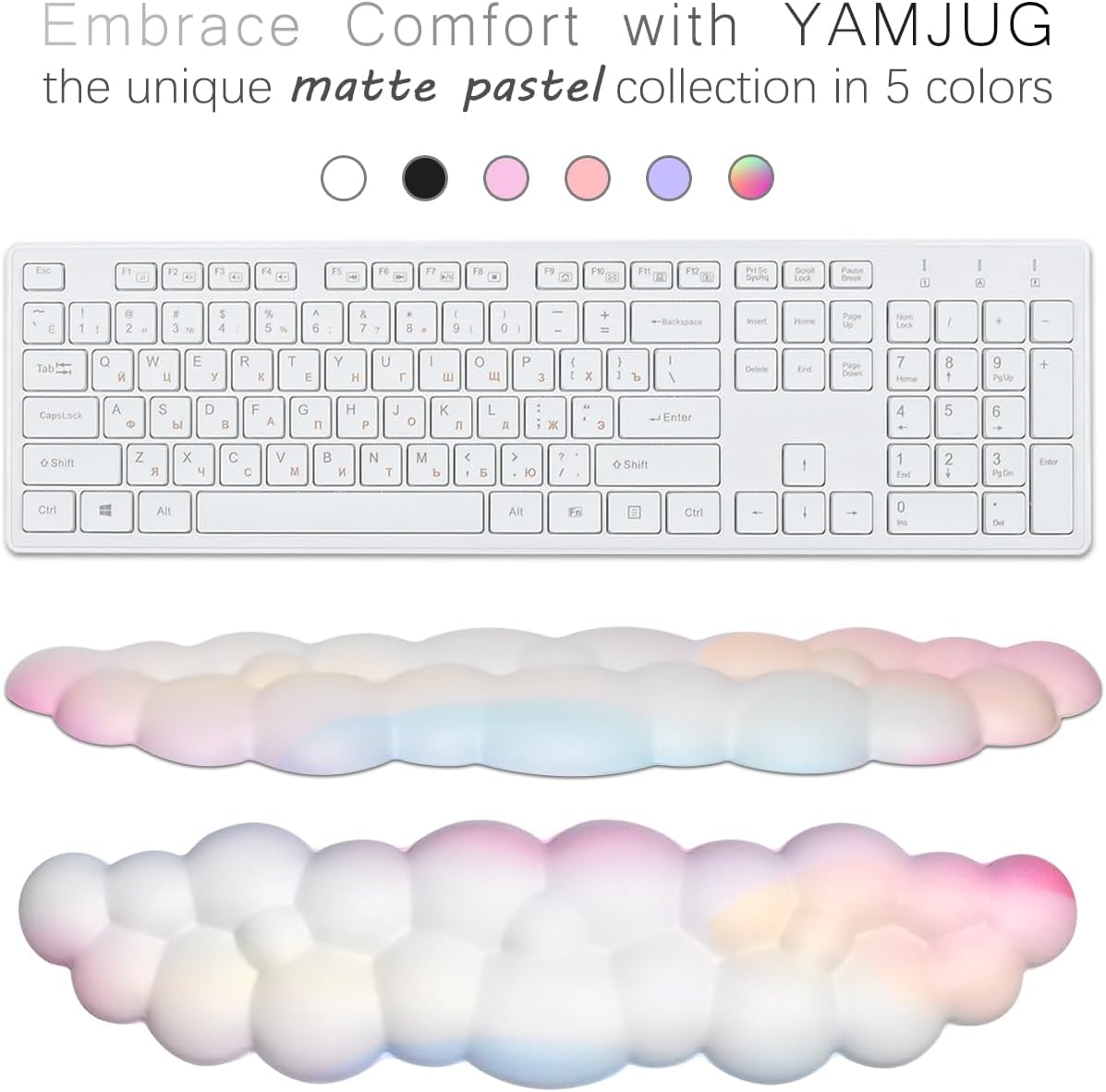 Ergonomic Cloud Wrist Rest wit - Gaming Keyboard Types recension och pris