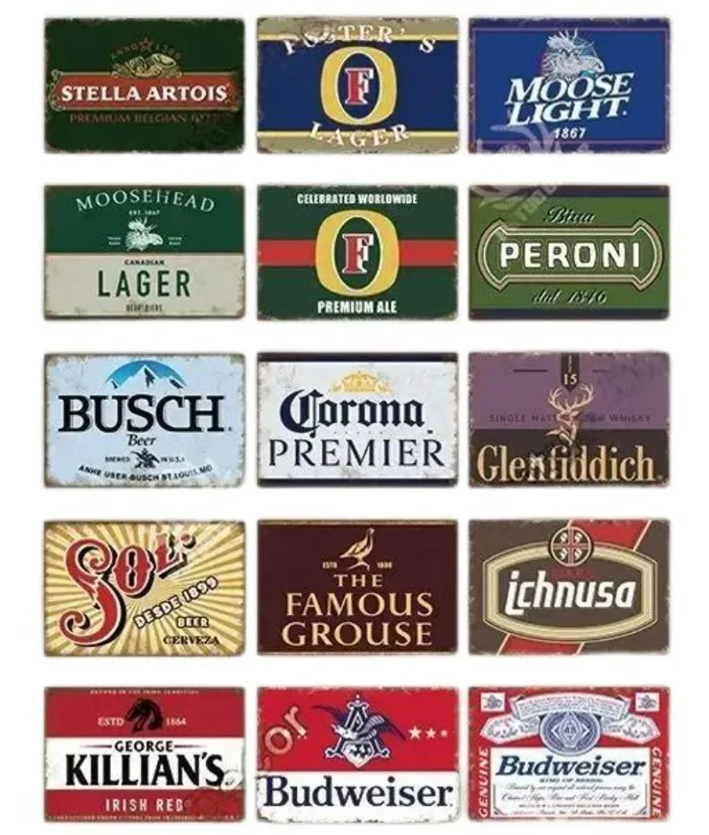 Metal Tin Poster Beer Metal Si - Brass Weight Plate recension och pris