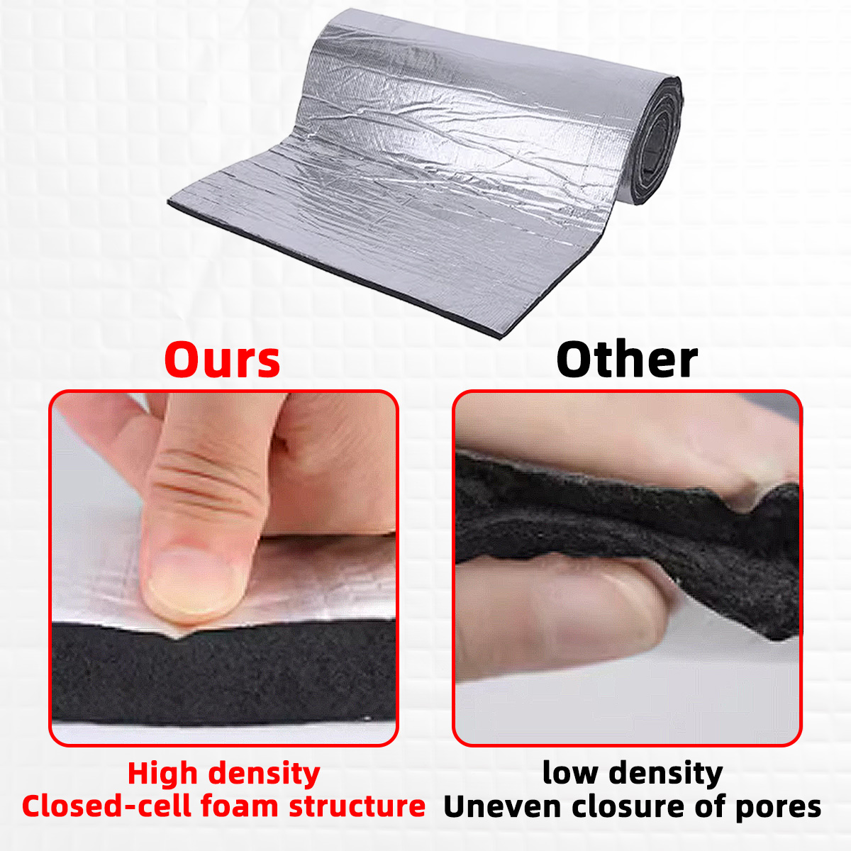 PINMOAP Car Sound Deadening Ma - Foam Dampener Sheet recension och pris
