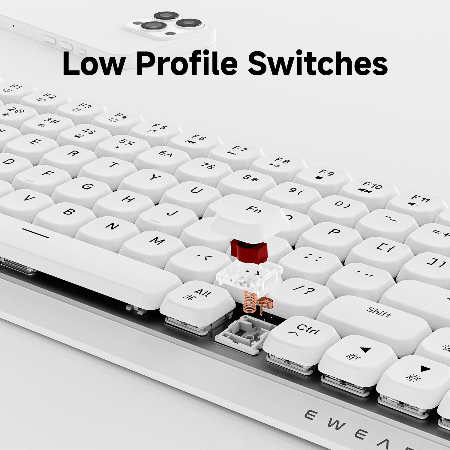EWEADN 84 Keys Tri-Mode Low Pr - Gaming Keyboard Ergonomic recension och pris