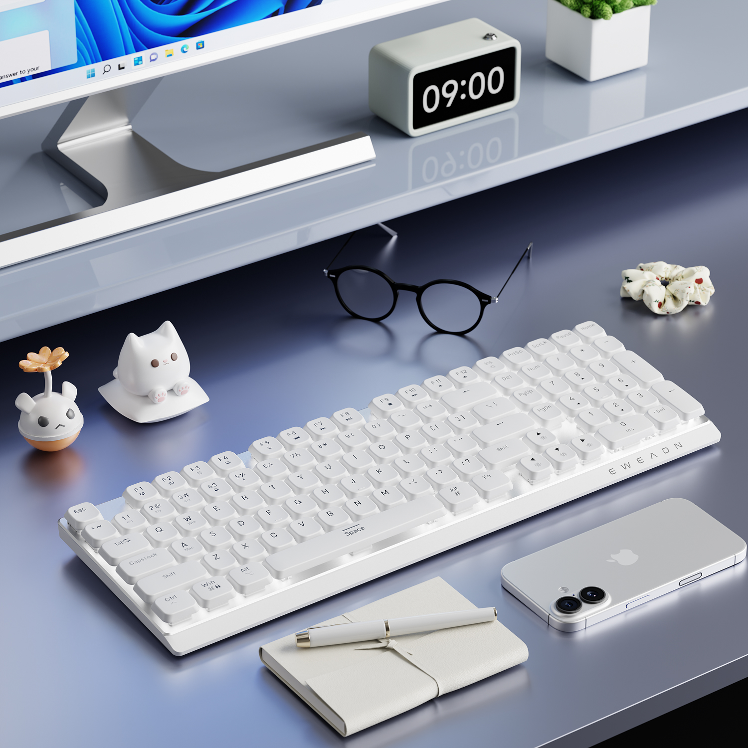 EWEADN Wireless Low-Profile Me - Gaming Keyboard Esports recension och pris