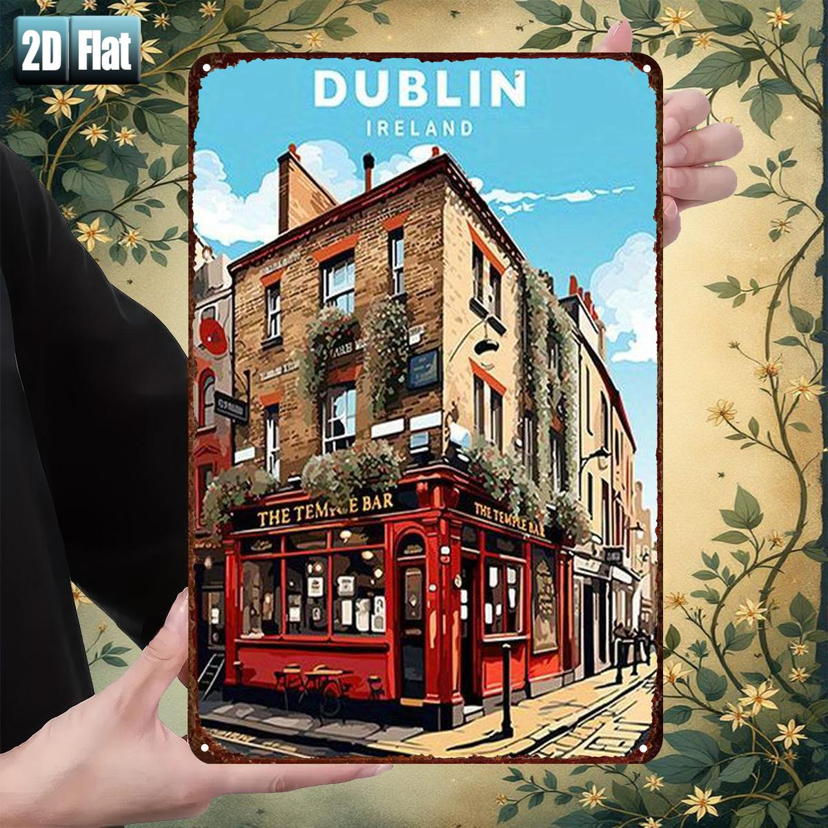 Dublin Ireland Temple Bar Meta - Brass Weight Plate recension och pris