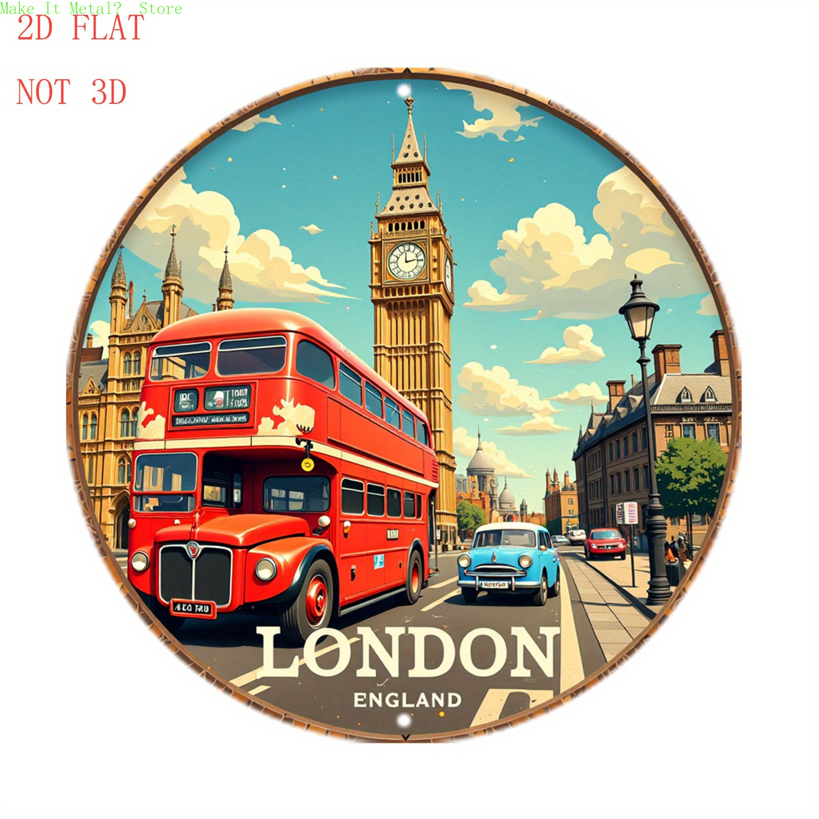 London England Red Double Deck - Brass Weight Plate recension och pris