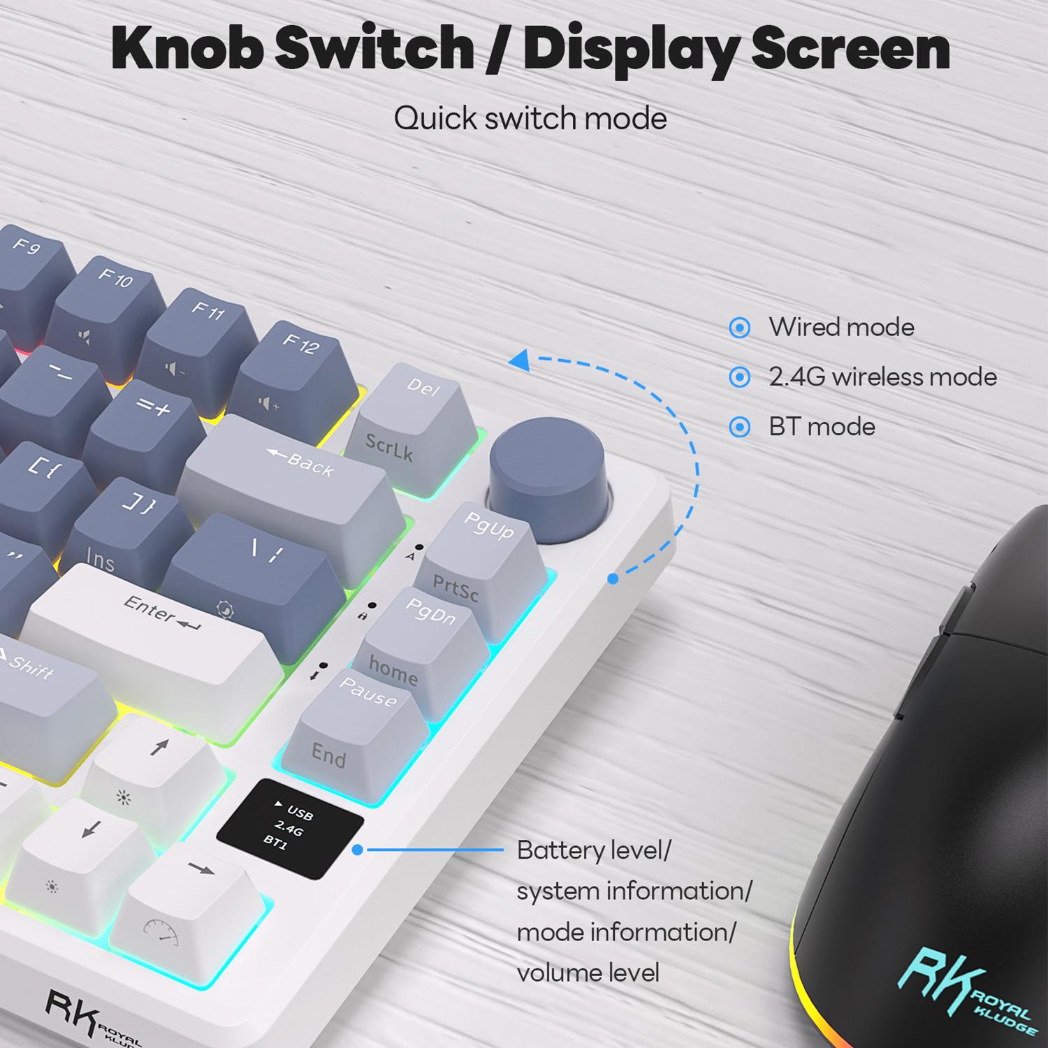 RK ROYAL KLUDGE M75 2.4G Wirel - Gaming Keyboard Brand recension och pris