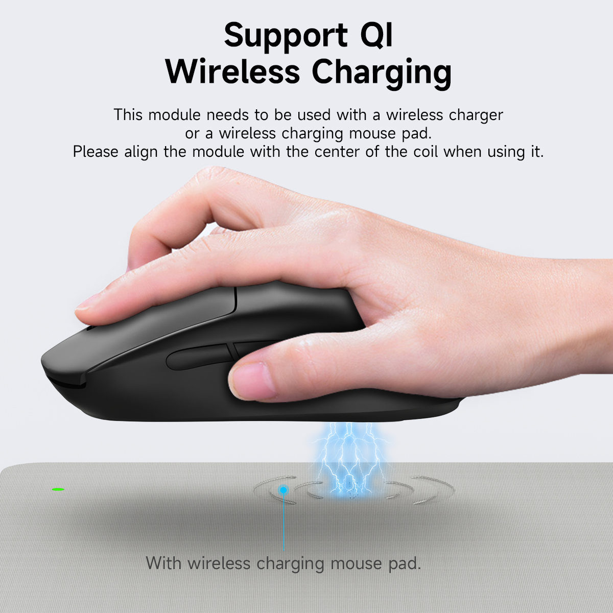 Qi Wireless Mouse Module for L - Gaming Keyboard Ergonomic recension och pris