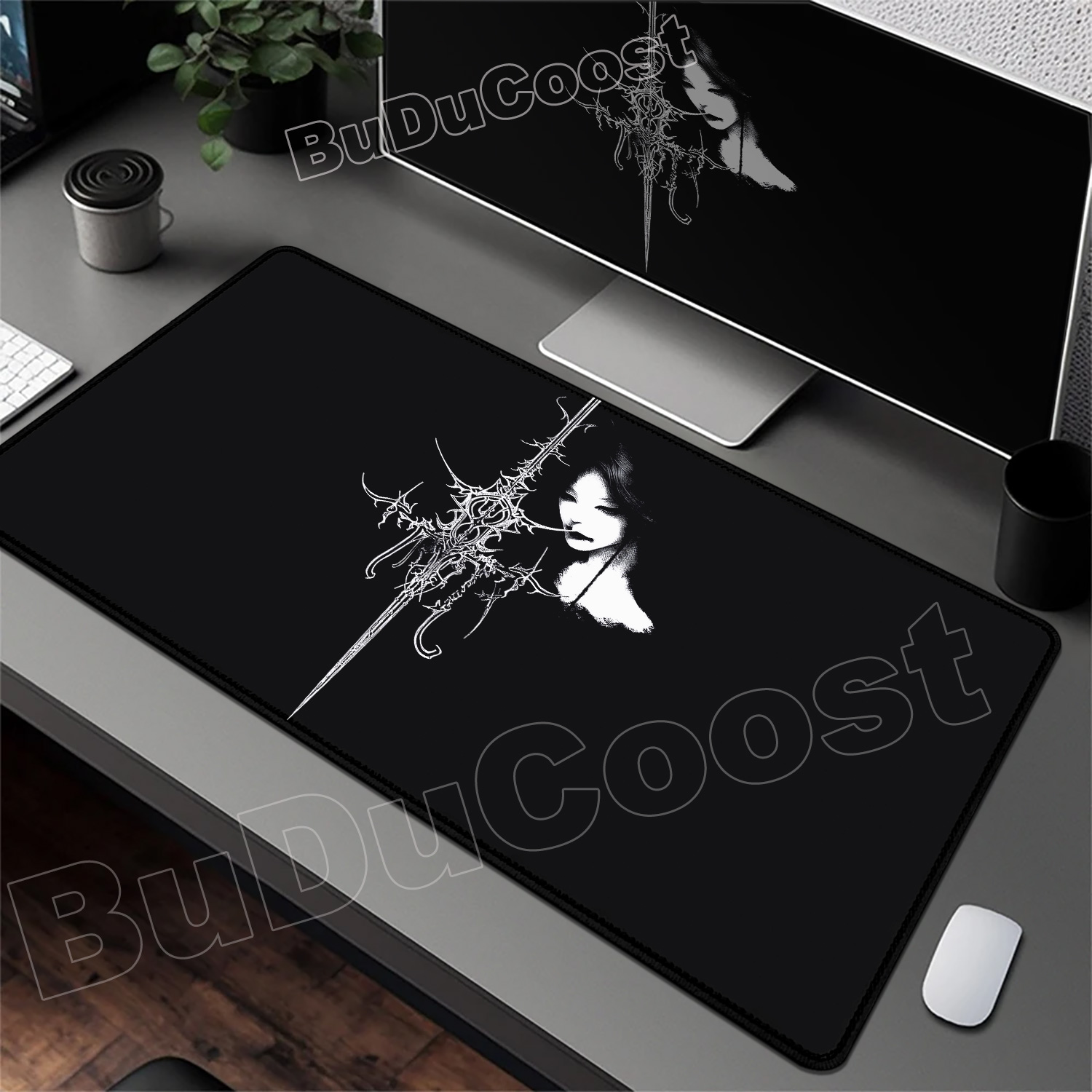 Cool Sword-wielding Girl Desig - Gaming Keyboard Brand recension och pris