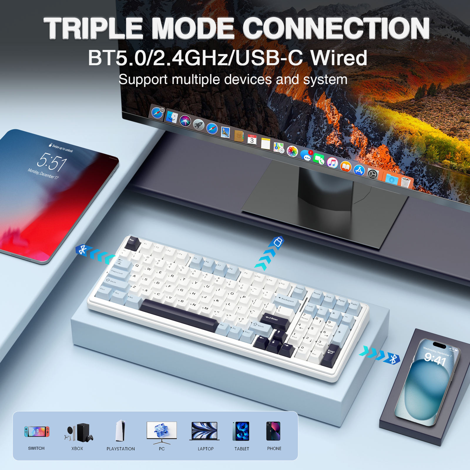 AULA F99 Machanical Keyboard B - Gaming Keyboard Brand recension och pris