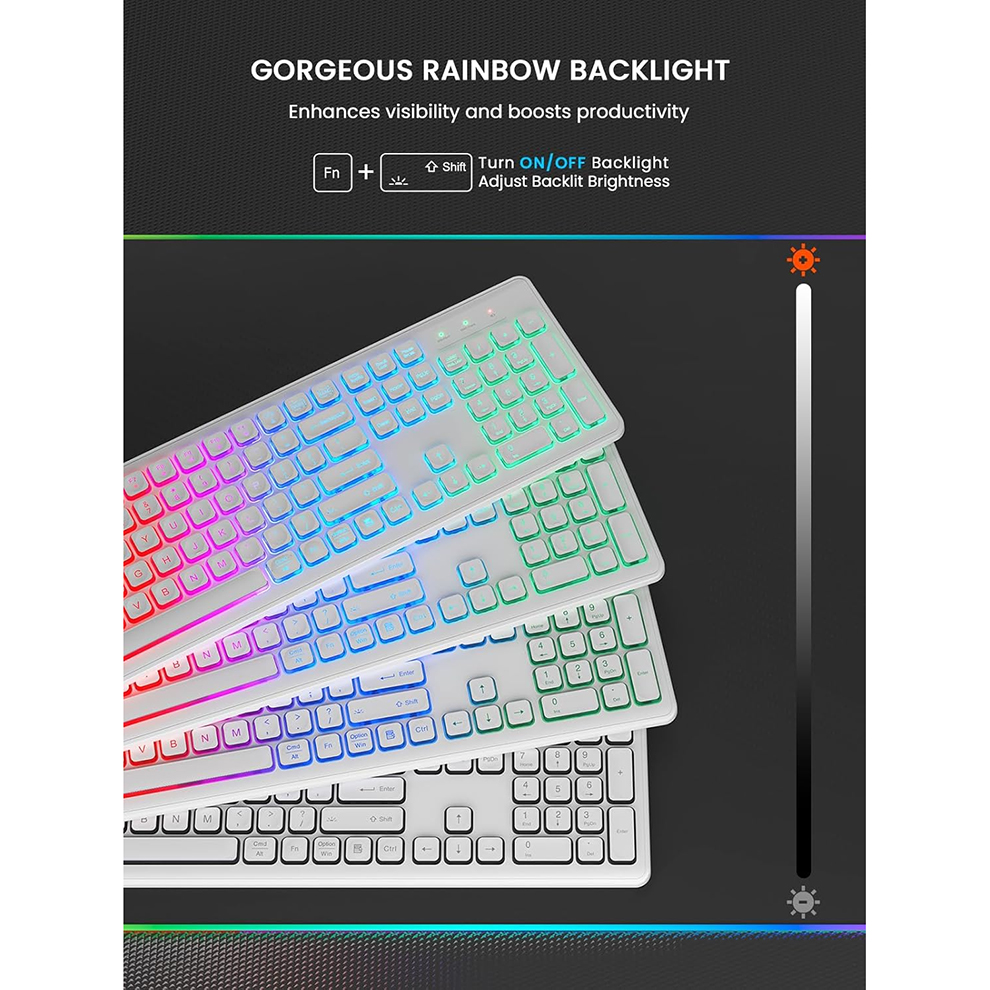 Backlit Wireless Keyboard and  - Gaming Keyboard Ergonomic recension och pris